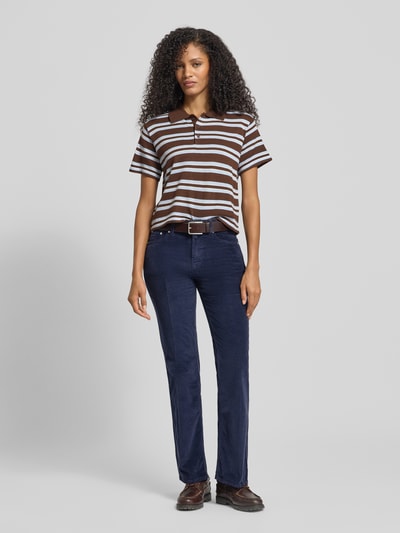 Gant Flared fit corduroy broek in 5-pocketmodel, model 'Cordur' Marineblauw - 1