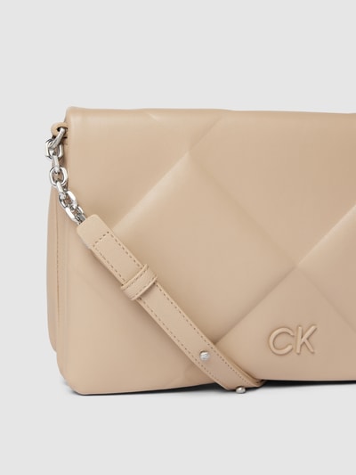 CK Calvin Klein Schoudertas met structuurmotief, model 'QUILT' Beige - 3