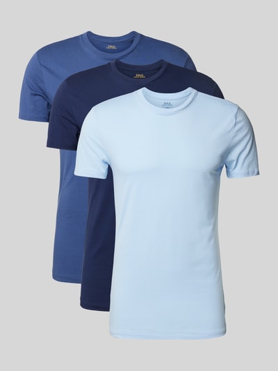 Polo Ralph Lauren Underwear T-shirt met geribde ronde hals in een set van 3 stuks Bleu - 1