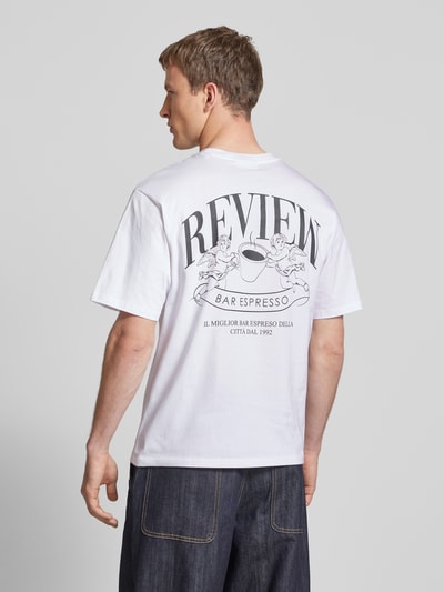 REVIEW T-shirt z nadrukiem z logo Biały 5