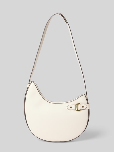 Lauren Ralph Lauren Schoudertas van echt rundleer model 'Tasha' Ecru - 2