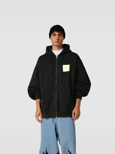 VETEMENTS Oversized Sweatjacke mit Label-Detail Black 4