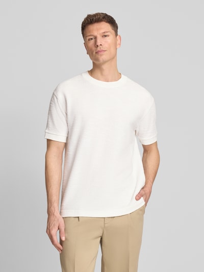 Marc O'Polo t-shirt o kroju relaxed fit z mieszanki bawełny Złamany biały 4