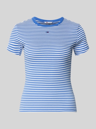 Tommy Jeans Slim Fit T-Shirt aus Baumwoll-Mix Blau 2