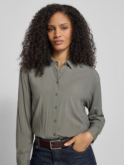 Christian Berg Woman Regular fit overhemdblouse met knoopsluiting Olijfgroen - 3