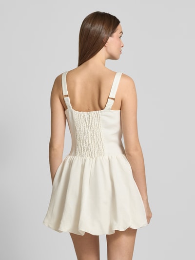 Forever New Cocktailkleid aus Leinen-Mix mit Smok-Details Modell 'Heidi' Hellgelb 5