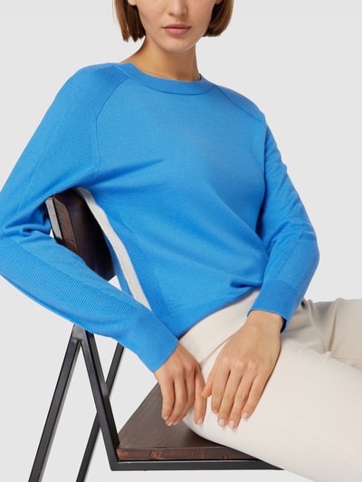 Marc Cain Strickpullover mit Logo-Print Blau 3
