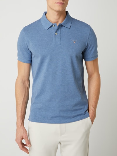 Gant Regular Fit Poloshirt aus Baumwolle  Jeansblau Melange 4