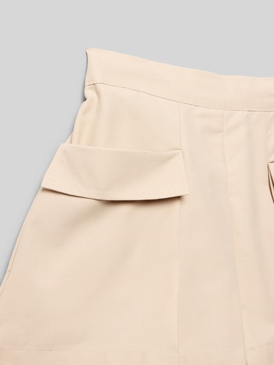 Produktfoto, Skort aus Baumwoll-Mix mit elastischem Bund von Mayoral, beige Farbe, A-Linie, Pattentasche, glatte Textur