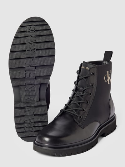 Calvin Klein Jeans Schnürboots mit Label-Print Modell 'LUG' Black 4