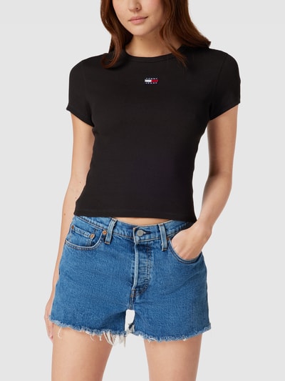 Tommy Jeans T-Shirt mit Label-Patch Black 4
