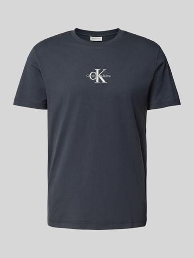 Calvin Klein Jeans T-Shirt mit Label-Stitching Dunkelgrau 2