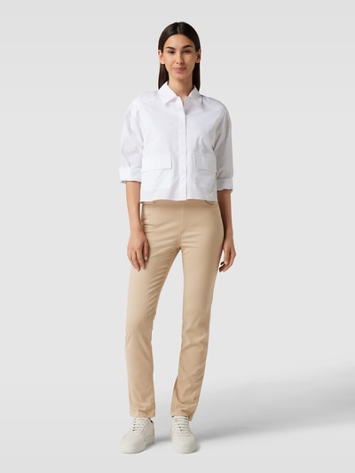 Marc Cain Stoffhose mit Label-Details Modell 'SIENA' Beige 1