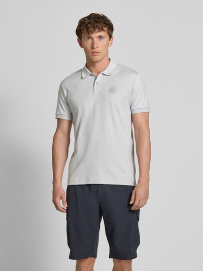 BOSS Green Regular Fit Poloshirt aus reiner Baumwolle Modell 'POLO FUTURE' Hellgrau 4