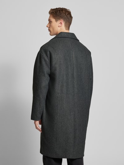 Only & Sons Oversized lange jas met reverskraag, model 'WORF' Donkergrijs gemêleerd - 5