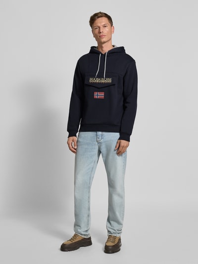 Napapijri Sweatshirt mit Label-Patch Modell 'BURGEE WINT' Black 1