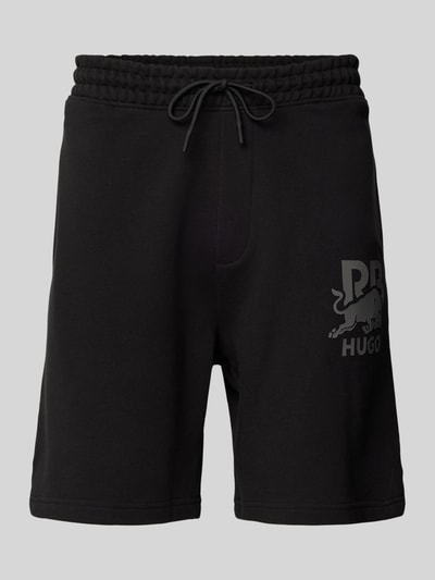 HUGO Sweatpants mit Label-Print Modell 'DESWICK' Black 2