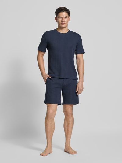 BOSS Regular Fit T-Shirt aus Baumwoll-Mix Marine 1