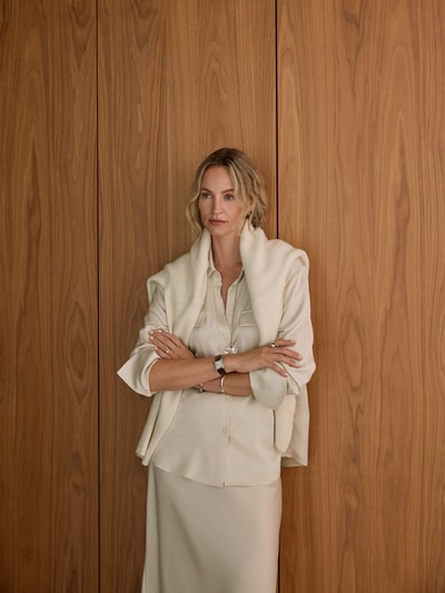 Style Icon Collection Satinbluse mit Knopfleiste - curated by Anouk Yve Ecru 6