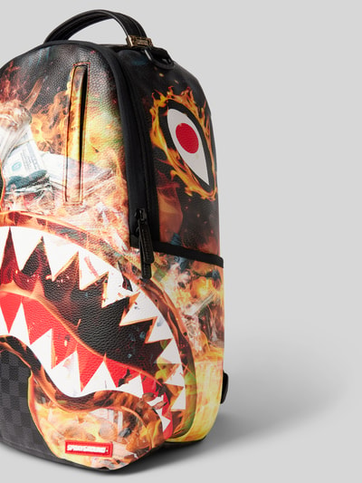 Sprayground Rugzak met motiefprint, model 'SHARK CHECK' Zwart - 3