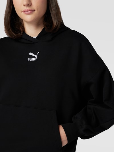 Puma Oversized Hoodie mit Label-Stitching Black 3