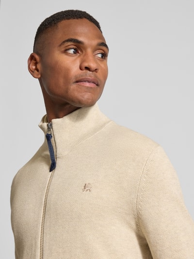 Lerros Gebreid vest met opstaande kraag Beige - 3