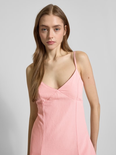 Review Ausgestelltes Minikleid Leinen-Anteil Rosa 3