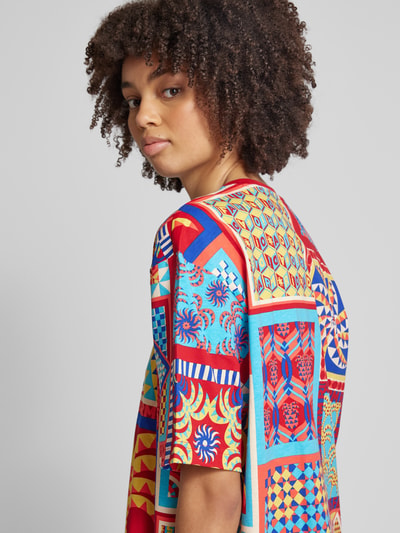 adidas Sportswear Minikleid mit Allover-Print Modell 'FARM' Blau 3