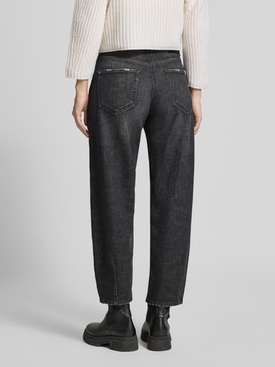 Cambio Loose fit jeans met siernaden, model 'Elin' Antraciet gemêleerd - 5