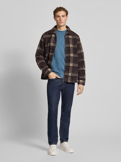 HUGO Regular Fit Sweatshirt aus reiner Baumwolle Modell 'DAPOCREW' Rauchblau 1