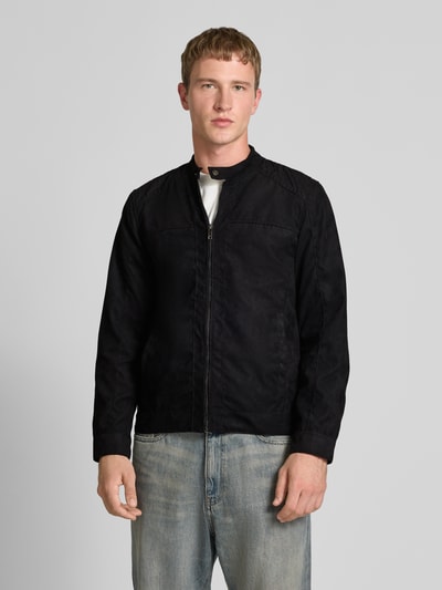 Only & Sons Regular Fit Blouson in Lederoptik Modell 'MIKE' Black 4