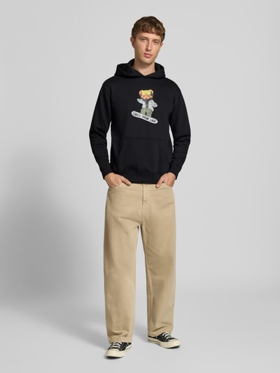 CHILL PILL Relaxed Fit Hoodie aus Baumwoll-Mix mit Motiv-Print Black 1