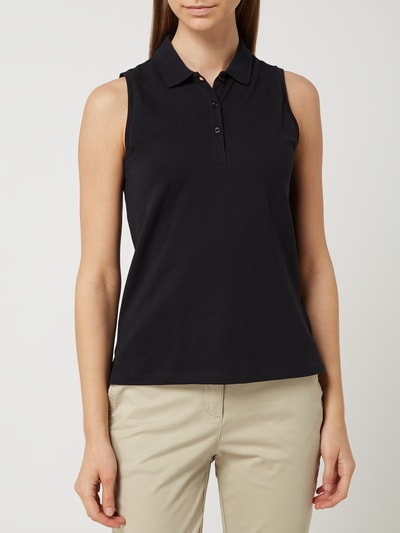 Montego Poloshirt met stretch  Zwart - 4