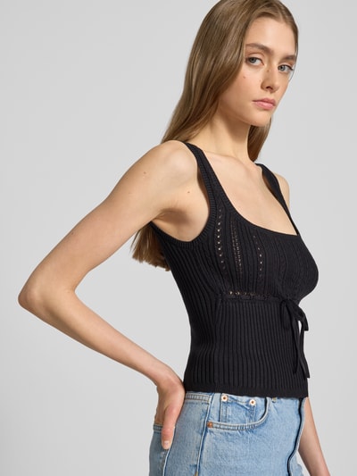 Review Tanktop mit Square-Neck-Ausschnitt Black 3