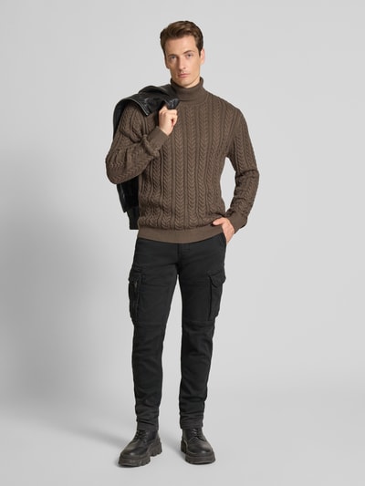 PME Legend Skinny Fit Cargohose mit Tunnelzug Modell 'Expedizor' Black 1