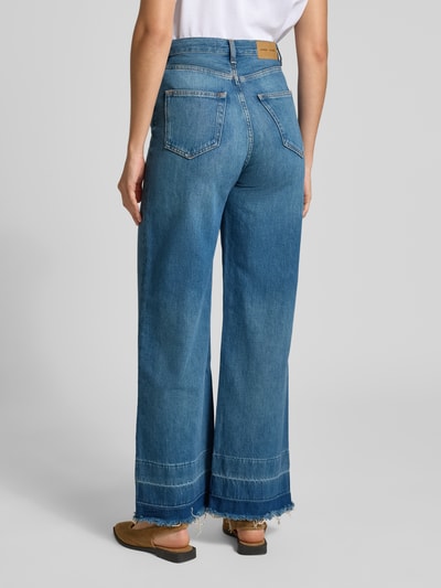 Samsøe Samsøe Flared Cut Jeans mit Fransen Modell 'REBECCA' Blau 5