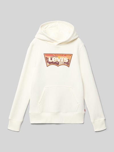 Levi’s® Kids Hoodie met labelprint, model 'ROPE BATWING' Offwhite - 1