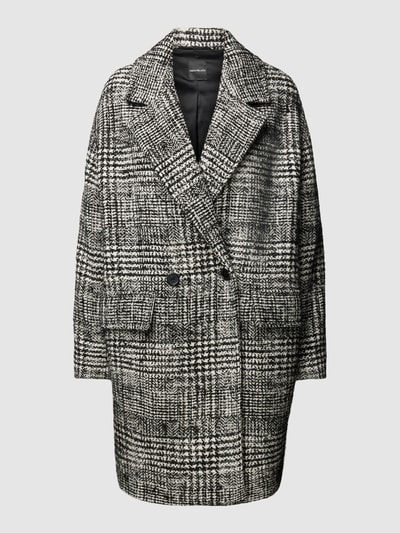 Pennyblack Lange jas in bouclélook, model 'NORDICO' Zwart - 2