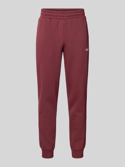 PUMA PERFORMANCE Sweatpants mit Label-Stitching und elastischem Bund Bordeaux 2
