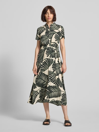 Christian Berg Woman Selection Overhemdjurk van viscose met strikceintuur Zand - 4