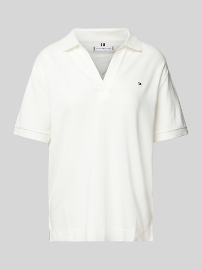 Tommy Hilfiger T-shirt met tuniekkraag Ecru - 2