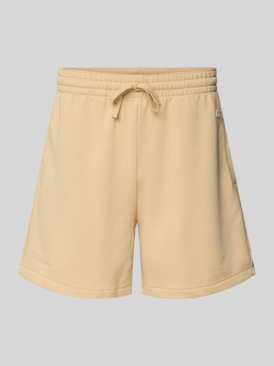 CHAMPION Relaxed Fit Sweatshorts mit Logo-Badge Modell 'Sustainable' Beige 2