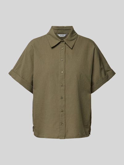 mbyM Bluzka koszulowa z rękawem o dł. 1/2 model ‘Katin’ Khaki 2