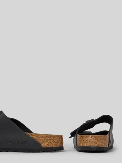 Birkenstock Slippers van leer met doornsluiting, model 'Arizona' Zwart - 2