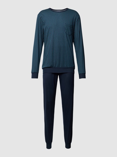 Calida Pyjama mit Allover-Muster Marine 1