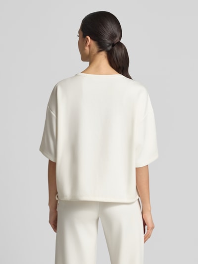 Christian Berg Woman relaxed fit T-shirt met logoprint Offwhite - 5