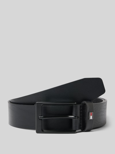 Tommy Hilfiger Ledergürtel mit Logo-Applikation Black 1