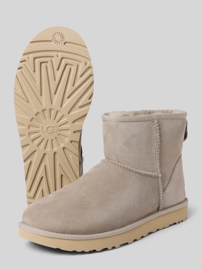 UGG Lederstiefel mit Label-Badge Modell 'CLASSIC MINI' Taupe 4