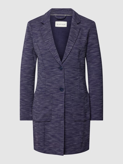 Tom Tailor Lange blazer met steekzakken opzij Marineblauw - 2