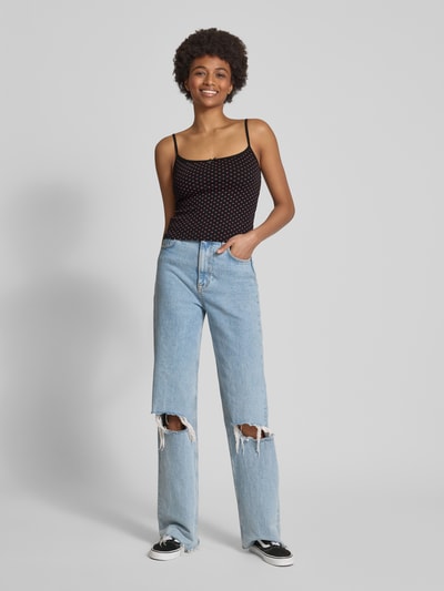 Review Top na ramiączkach z wiązanym detalem Czarny 1